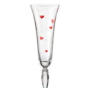 Victoria Love Champagne Glass Wrap Hearts - 180ml